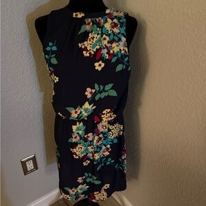 Collective Concepts Floral Mini Dress - Navy and Multicolor